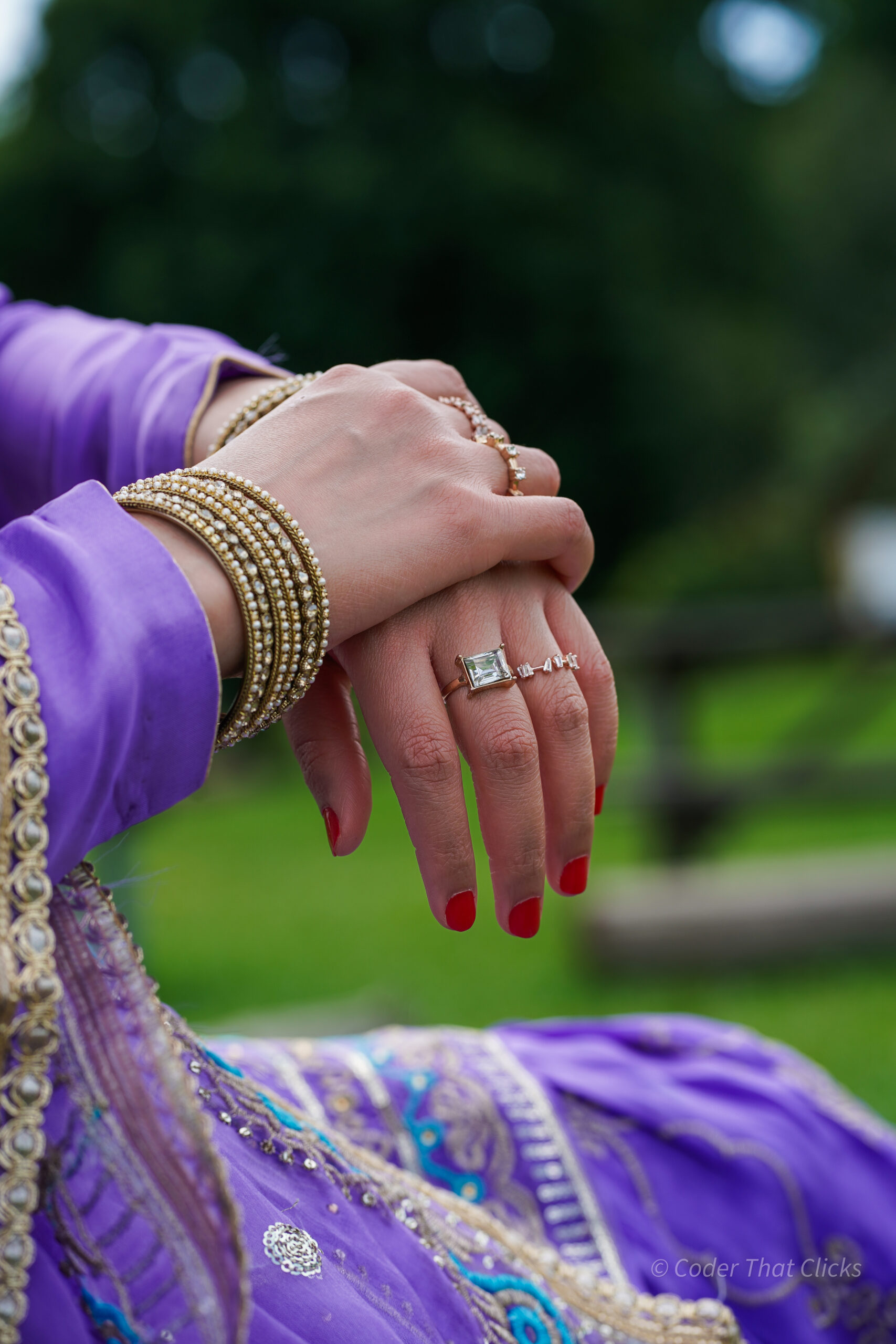 Sharara dupatta detail shot